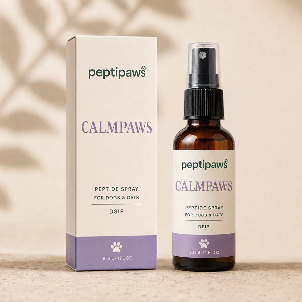 CalmPaws peptide spray bottle