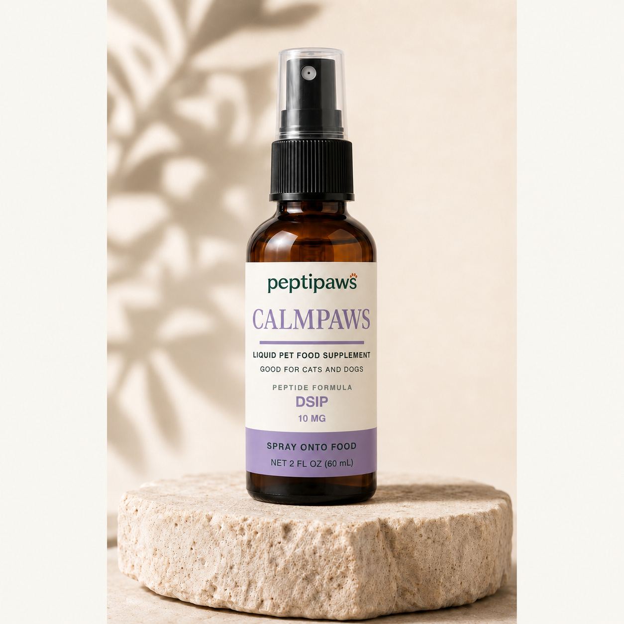 CalmPaws peptide spray bottle