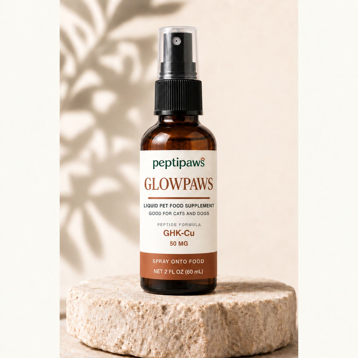 GlowPaws peptide spray bottle