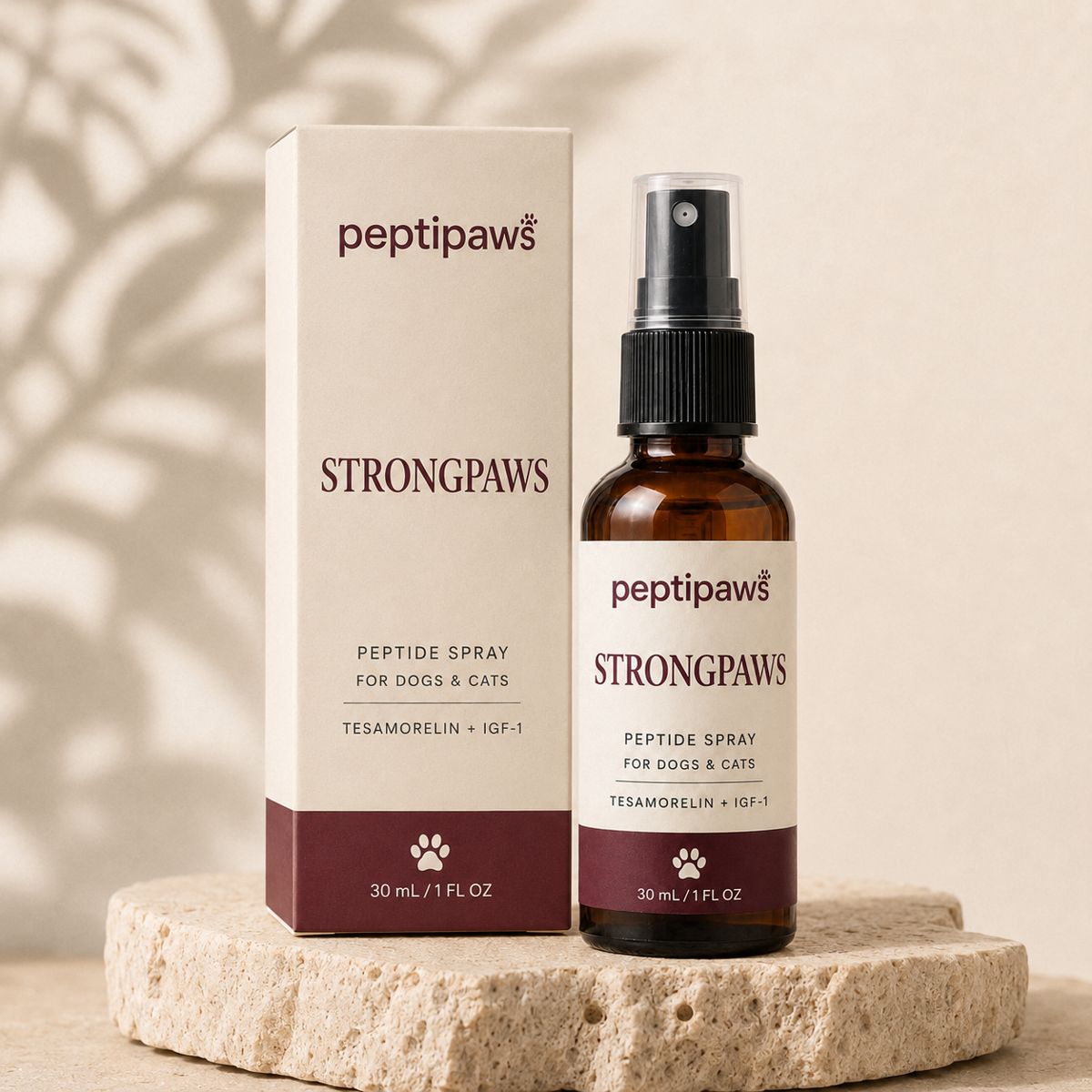 StrongPaws peptide spray bottle